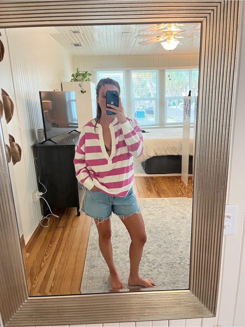 Aerie Striped Long-Sleeve